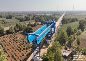 Full span box girder erection at Vadodara District, March 2023 (2)