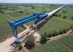 Girder Launching Process at Navsari  District, May 2023