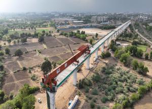 MAHSR Viaduct construction through SBS method, Ahmedabad, May 2023