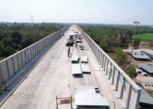 Noise Barrier Erection Work in Progress Navsari at District, April 2023