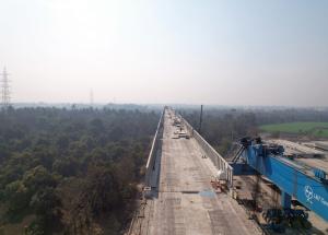 Noise Barrier Erection Work in Progress at Navsari  District, March 2023