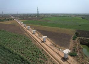 Pier Work in Progress at Bharuch District, June 2022