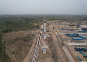 Pier Work in Progress at Vadodara District, April 2022