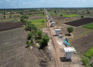 Pier Work in Progress near Vadodara District, July 2022 (2)