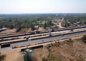 Pier work in Progress at GAD-9, Valsad District, March 2023