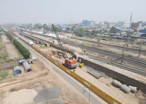Test Pile Work in Progress at Ahmedabad District, April 2022