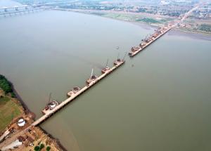 Well Foundation Work at Narmada River, Bharuch District, April 2023