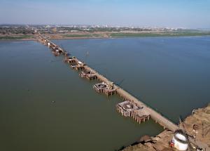 Well Foundation Work at Narmada River, Bharuch District, March 2023