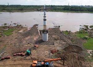 Well Foundation Work at Par River, Valsad District, October 2022