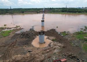 Well Foundation Work at Par River, Valsad District, September 2022