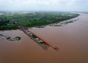 Well Foundation Work at Tapi River, Surat District, August 2022