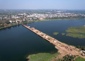 Well Foundation Work at Narmada River, Bharuch District, February 2023