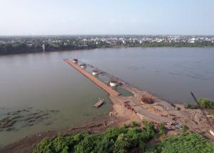 Well Foundation Work at Tapi River, Surat District, September 2022