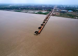 Well Foundation Work in Progress at Narmada River, Bharuch District, July 2022 (2)