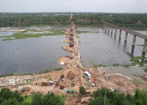 Well Foundation work at Mahi River, Anand District, August 2022