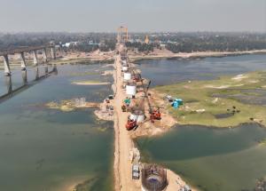 Well Foundation work at Mahi River, Anand District, March 2023
