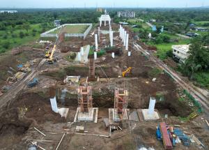 Work in Progress at Vapi Station, Valsad District, October 2022