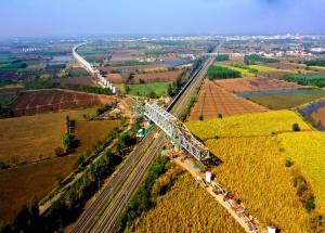 100 m long ‘Make in India’ Steel Bridge launched over Four Railway Tracks in Surat, Gujarat for Mumbai Ahmedabad Bullet Train Project