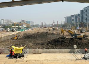 BKC Station Work in Progress at Mumbai District, November 2023