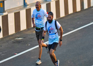 Employees of NHSRCL Mumbai office participated in Sea Bridge Marathon on the Atal Setu_4