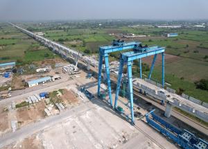Full Span Girder Erection Completed near Surat District, November 2023
