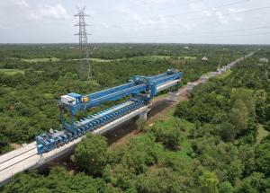 नवसारी जिला में फुल स्पैन गर्डर लॉन्चिंग, सितंबर 2023