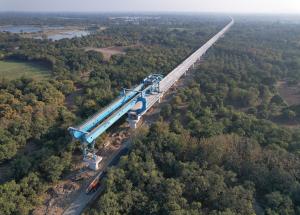 Full Span Girder Launching in Progress at Valsad District, February 2024 (2)