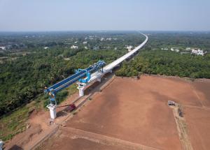 Full Span Girder Launching under progress at Navsari District, November 2023