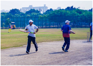 Glimpses of Various sports activities like 100 m sprint race, walkathon and cricket tournament organised at NHSRCL corporate office