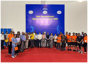 NHSRCL participated in the inter-organizational badminton tournament 2024 organised by DMRC with teams from RITES, DMRC, NHSRCL and NCRTC.