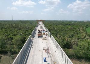Noise Barrier Erection Work in Progress at Navsari District, June 2023 (2)