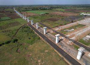 Pier Work in Progress at Bharuch District, September 2023