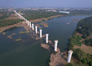 Pier Works Completed at Daman Ganga River, Valsad District, December 2023