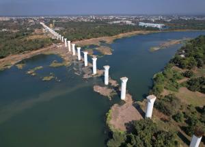 Pier Works Completed at Daman Ganga River, Valsad District, February 2024