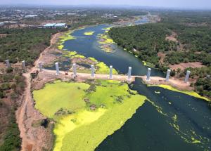 Pier Works at Daman Ganga River, Valsad District, June 2023