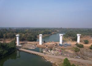Pier Works at Kharera River, Valsad District, February 2024