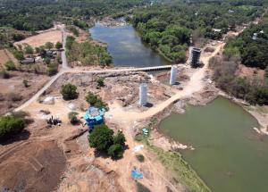 Pier Works at Auranga River, Valsad District, June 2023