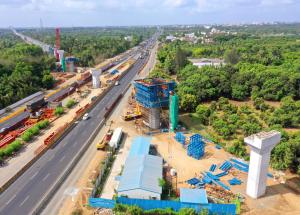 Pier work in Progress at GAD-10, Navsari District, June 2023