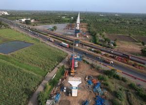Pier work in Progress at GAD-10, Navsari District