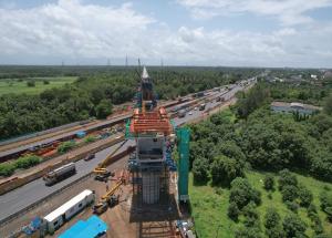 Pier work in Progress at GAD-11, Navsari District, September 2023