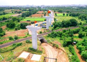 Pier work in Progress at GAD-28, Vadodara District, October 2023