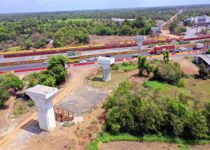 Pier work in Progress at GAD-9, Valsad District, June 2023