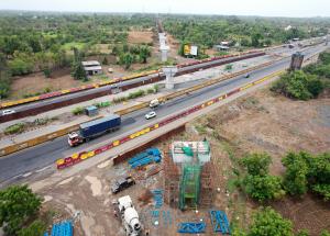 Pier work in Progress at GAD-9, Valsad District