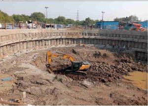 Shaft 2 work in progress at Mumbai Suburban District, February 2024
