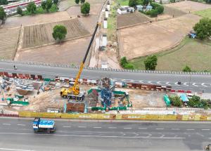 Shinso Pile Work in Progress at Vadodara District