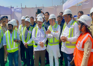 Shri Ashwini Vaishnaw, Hon’ble Minister of Railways along with Shri Vivek Kumar Gupta, MDNHSRCL visited the Bullet Train construction sites at Vikhroli and BKC in Mumbai on 23rd Feb 2024