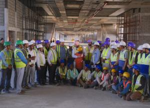 Shri Ravneet Singh Bittu, Minister of State for Railways & Food Processing Industries, visited Ahmedabad Bullet Train station site on 22nd Feb 2025
