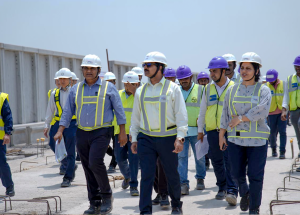 Shri Vivek Gupta Kumar, MD of NHSRCL inspected track construction base and The Track Slab Manufacturing Facility in Anand, Gujarat
