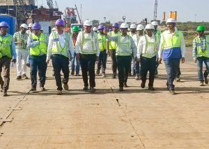 Shri Vivek Gupta Kumar, MD of NHSRCL inspected track construction base and The Track Slab Manufacturing Facility in Surat, Gujarat_5