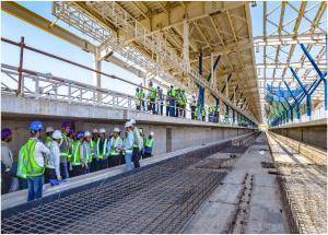 Shri Vivek Kumar Gupta, MD/NHSRCL & Director (Works), along with senior officials, inspected various bullet train construction sites in Surat on 19th March 2025